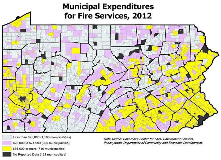 Municpal Expenditures for Fire Services, 2012